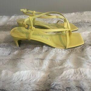 Calvin Klein Sunny Yellow Slingback Sandals